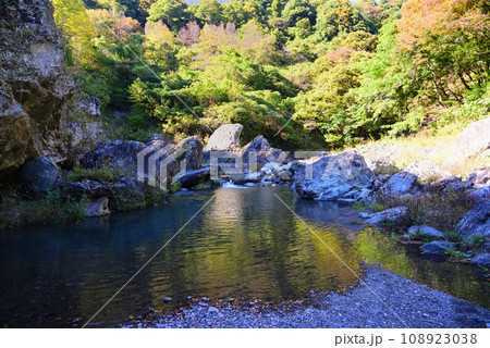 群馬県と埼玉県の県境にある三波石峡 108923038
