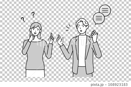 英会話、白人男性の英語発音が聞き取れない日本人女性 108923183