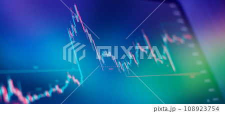 Economic graph with diagrams on the stock market, for business and financial concepts Economic graph with diagrams on the stock market, for business and financial concepts 108923754