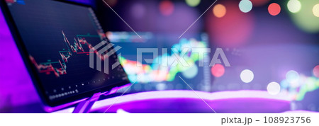 Analysis of financial charts on the screen. Asset Investment Chart Business and Finance Analysis of financial charts on the screen. Asset Investment Chart Business and Finance 108923756