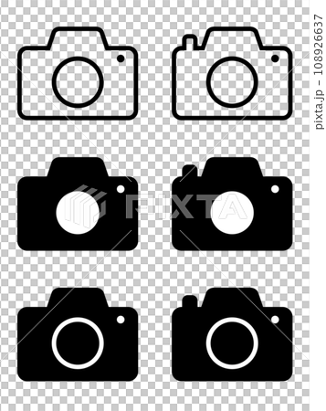 Simple camera icon set 108926637