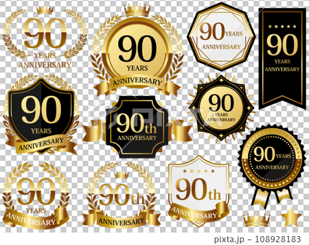豪華 90 週年紀念徽章鑲金 108928183