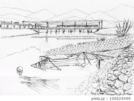冬の佐波川 108928498