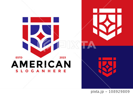 American Shield Star Logo design vector symbol icon illustration American Shield Star Logo design vector symbol icon illustration 108929809