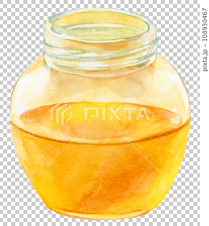 はちみつ入り瓶 水彩イラスト はちみつ入り瓶 水彩イラスト 108930467