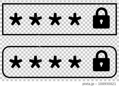 Illustration outline of password input field Illustration outline of password input field 108930821