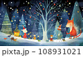 小さな架空の動物たちのクリスマス 108931021