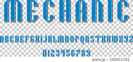 Set of alphabets font letters and numbers Set of alphabets font letters and numbers 108931191