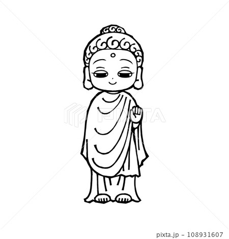 お釈迦様（1・とろん・モノクロ 108931607