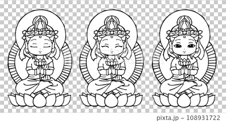 Set, Seishi Bodhisattva, monochrome 108931722