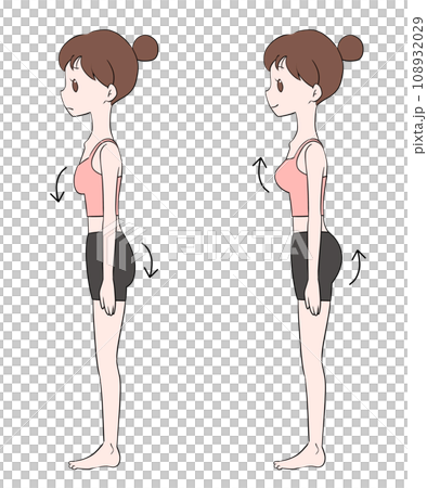 バストアップとヒップアップ　女性のイラスト 108932029