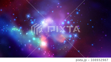 Space vector background with realistic nebula and shining stars. Magic colorful galaxy with stardust Space vector background with realistic nebula and shining stars. Magic colorful galaxy with stardust 108932987