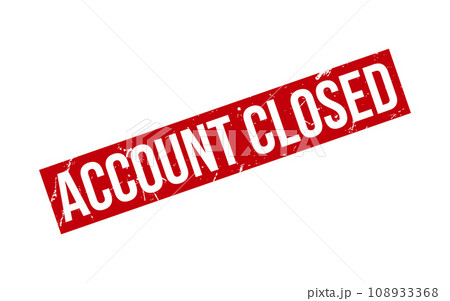 Account Closed Rubber Stamp Seal Vector 108933368