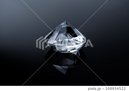 Large Diamond on black background, close up shot 108934522