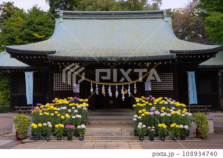 峯ヶ岡八幡神社　拝殿　埼玉県川口市峯 108934740