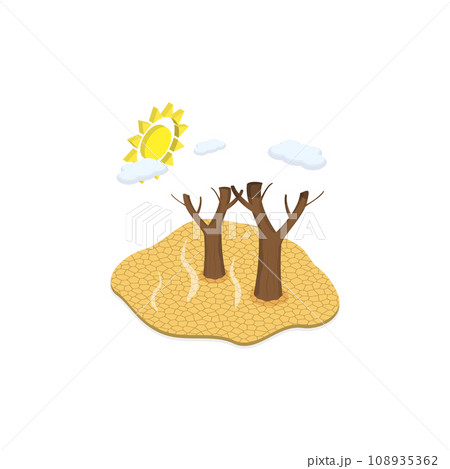 3D Isometric Flat Vector Illustration of Global Warming. Item 1 3D Isometric Flat Vector Illustration of Global Warming. Item 1 108935362