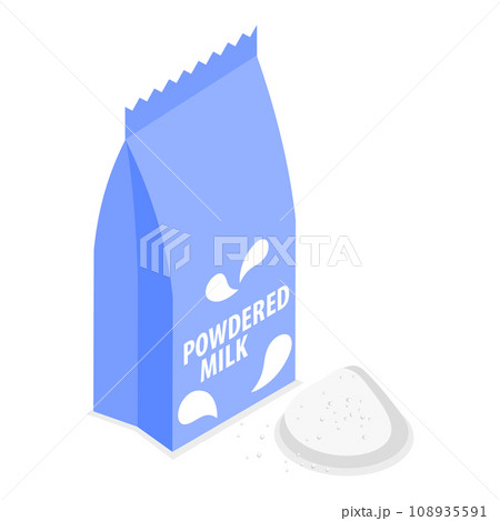 3D Isometric Flat Vector Set of Baby Food Items. Item 5 108935591