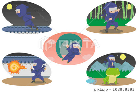 忍者　イラストセット 108939393