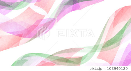 波　和柄　カラフル　模様　背景	 108940129