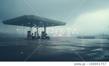 Oil station. Fuel station. Gas station. Generative AI 108941757