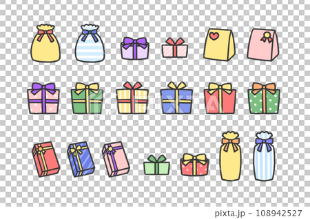 Set of colorful gifts Set of colorful gifts 108942527