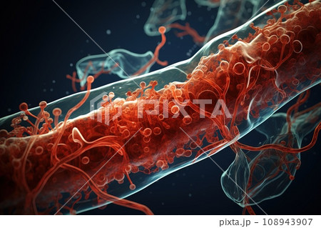 Mitochondria electrn microscopic image, 32k, fine Generative AI 108943907