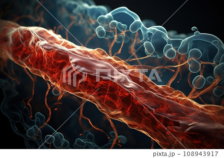 Mitochondria electrn microscopic image, 32k, fine Generative AI 108943917