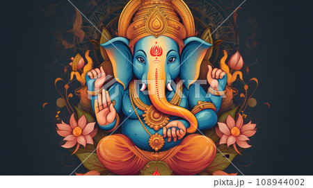 illustration of Lord Ganesha so beautiful and perfection 108944002