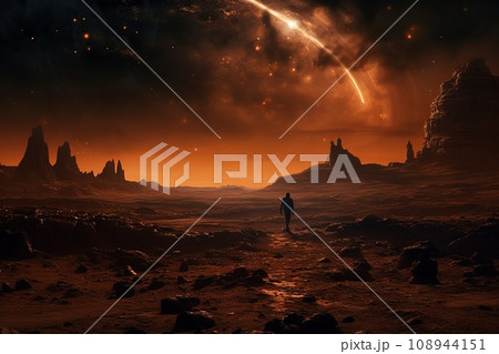 Cinematic still shot of stars in the style of George Miller Generative AI Cinematic still shot of stars in the style of George Miller Generative AI 108944151