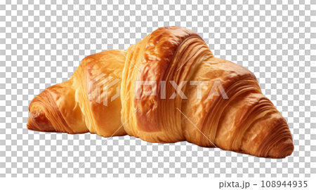 A croissant on the transparent backgrounds A croissant on the transparent backgrounds 108944935