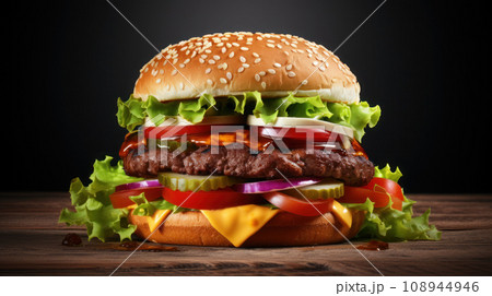 Hamburger on the isolated background Hamburger on the isolated background 108944946