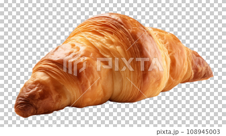A croissant on the transparent backgrounds A croissant on the transparent backgrounds 108945003