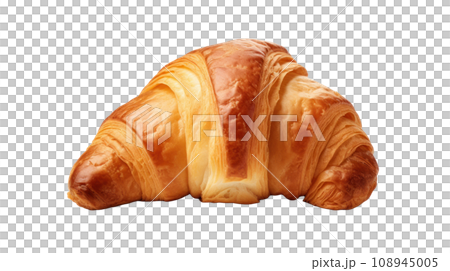 A croissant on the transparent backgrounds A croissant on the transparent backgrounds 108945005