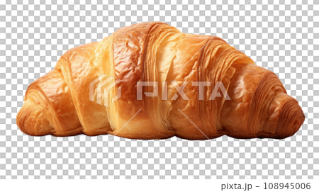 A croissant on the transparent backgrounds A croissant on the transparent backgrounds 108945006