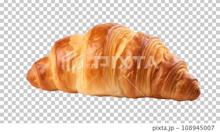 A croissant on the transparent backgrounds A croissant on the transparent backgrounds 108945007