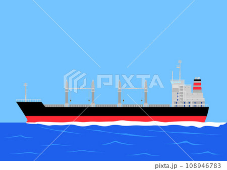 海を航行するばら積み船 108946783