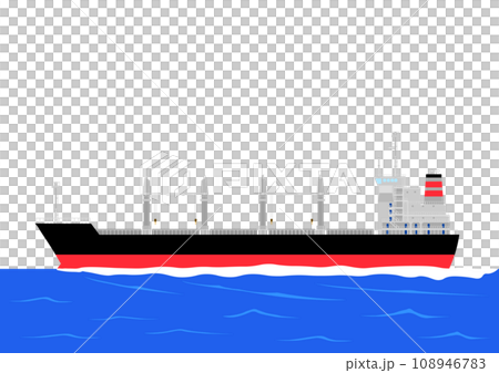 海を航行するばら積み船 108946783