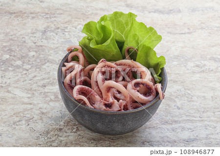 Marinated squid tentacles in the bowl Marinated squid tentacles in the bowl 108946877
