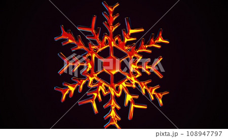 Abstract snowflake Iridescent 108947797