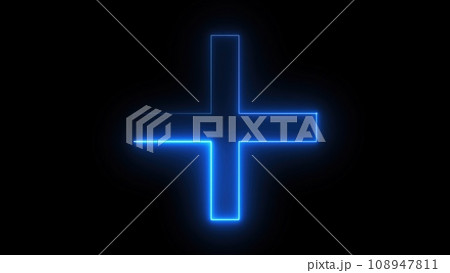 Plus neon sign Plus neon sign 108947811