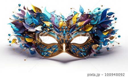The mask Mardi Gras on the white background The mask Mardi Gras on the white background 108948092