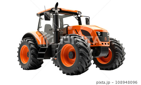 3D render of tractor on the transparent background 3D render of tractor on the transparent background 108948096