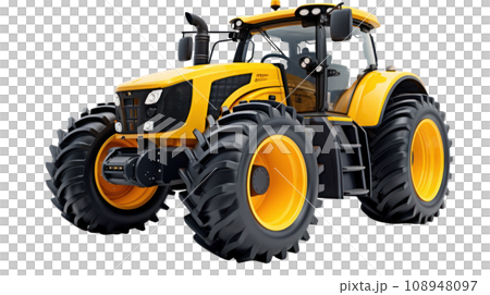 3D render of tractor full option on the transparent background 3D render of tractor full option on the transparent background 108948097