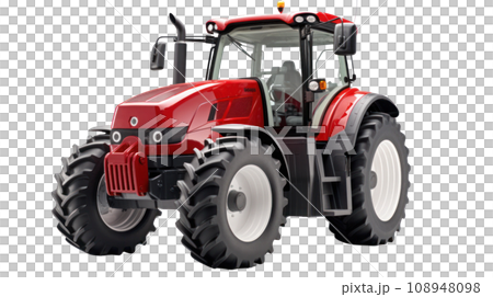 3D render of tractor full option on the transparent background 3D render of tractor full option on the transparent background 108948098