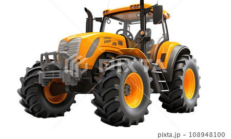 3D render of tractor full option on the transparent background 108948100