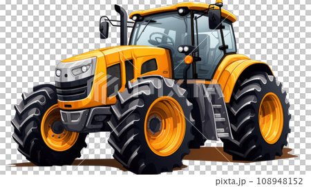 3D render of tractor full option on the transparent background 3D render of tractor full option on the transparent background 108948152