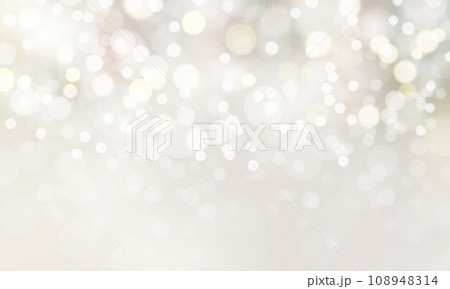 キラキラ輝く玉ボケが綺麗なプラチナゴールドの背景イラスト、クリスマスやウェディング、ラグジュアリーな キラキラ輝く玉ボケが綺麗なプラチナゴールドの背景イラスト、クリスマスやウェディング、ラグジュアリーな 108948314