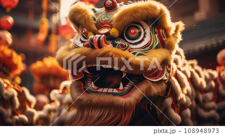 Head lion dance in Chinese cultures 108948973