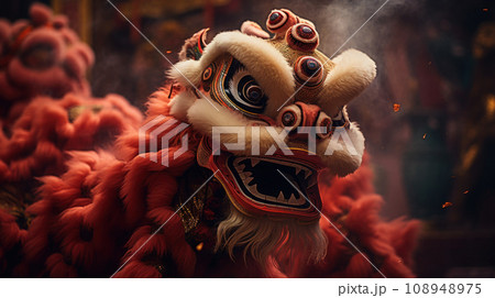 Head lion dance in Chinese cultures 108948975