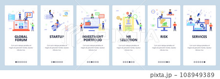 Website and mobile app onboarding screens vector template Website and mobile app onboarding screens vector template 108949389